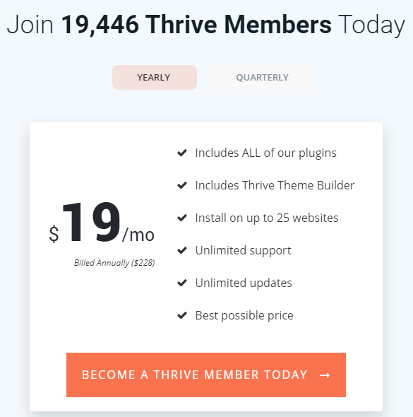 thrive themes-pricing